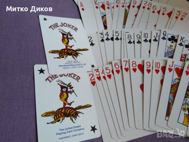 Bee club special playing cards #92 карти за игра 52+3 нови пластик 100% американски в кутия, снимка 2 - Карти за игра - 39160906