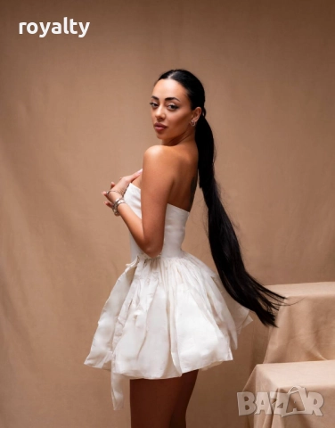 Бяла Дамска Рокля , снимка 4 - Рокли - 52945414