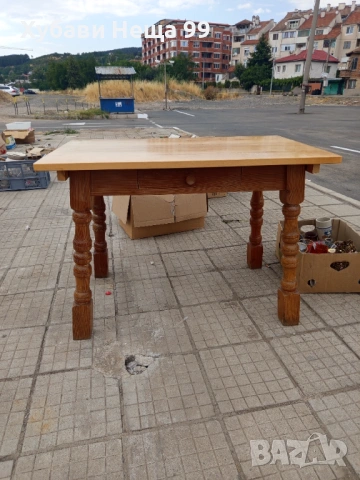 Маса изработена от масивно дърво за механа, снимка 2 - Маси - 53459446