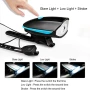 LED акумулаторен фар за колело звънец сирена лед фенер велосипед USB зареждае предни светлини, снимка 8