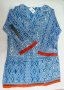 Туника от памук в синьо, бяло и червено Ble collection - S/M/L, снимка 4