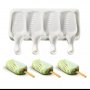 4 малки ескимо Магнум на резки сладолед Popsicle Попсикъл силиконова форма молд калъп за десерти, снимка 1 - Форми - 40154683