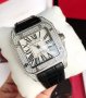 Мъжки часовник Cartier Santos 100 Stainless Steel - Diamond Afterset с автоматичен механизъм