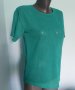 Блуза / тениска в зелено мрежесто трико - памук, снимка 1 - Тениски - 32745932