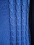 Блуза плетиво турско синьо с джобче, снимка 2