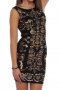 LIPSY Нова къса черна рокля без ръкав златна , снимка 1 - Рокли - 32676142