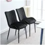 Трапезни столове с кадифена дамаска, к-кт от 2 бр. C-U-DC-B0206BL, снимка 2