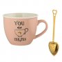 Комплект чаша и филтър за чай You are my cup of tea 480 ml, снимка 1 - Чаши - 39211664