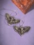 👑 💗Невероятно Красиви Готически Обеци Пеперуди с Череп в Сребристо с Винтидж Мотиви КОД : е395💗 , снимка 3