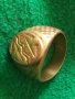СТИЛНО ОРНАМЕНТИРАН СТАР ПОЗЛАТЕН Бронзов ПРЪСТЕН РЪЧНА ИЗРАБОТКА 2662, снимка 6