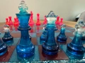 Ръчно изработен шах комплект - огън и лед, снимка 4