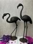 Уникален Комплект 2 бр. БРОНЗОВИ Фламинго – 1 Метър / 17 кг – Масивна Пластика, снимка 1