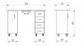 Маса за маникюр с прахоуловител SONIA - Toli 120 x 45.5 x 80.5 см - 25W, снимка 2