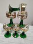 Luminarc Romer - France нови  6 бр златни чаши ръчно гравирано ст, снимка 1 - Чаши - 43839175