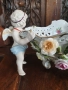Meissen фигурална ажурна фруктиера 32см/стара Майсен порцеланова жардениера с херувими, снимка 12