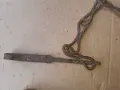 Стара верига за огнище от ковано желязо , здрава, снимка 5