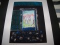 "Навън" картина на ЧерГарВан с подпис и печат, снимка 3