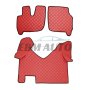 Кожени Стелки за Iveco Hi-Way 2012+ – Червени автоматични скорости, снимка 1 - Аксесоари и консумативи - 44136686