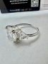 Сребърен пръстен с мойсанит (Диамант) 5 карата, снимка 8