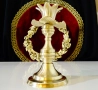 Викториански бронзов свещник,цвете. , снимка 2