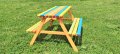 Детска маса с две пейки; Детски масички; Дървена маса за деца, снимка 3
