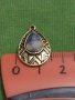 Разкошна висулка златиста метална с син Аметист перфектно състояние стилна 37412, снимка 9