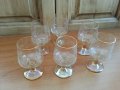 Ретро стъклени чаши гравирани , снимка 2
