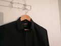 Класическа универсална черна мъжка риза Jak's collection, снимка 1