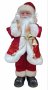 Декоративен Дядо Коледа със светеща факла и камбанки, на батерии, снимка 1 - Декорация за дома - 43489545