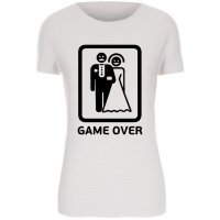 Тениски за младоженци за сватба GAME OVER Мъжки и дамски, снимка 11 - Тениски - 32876350