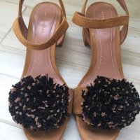 ZARA - Велурени дамски обувки, снимка 5 - Дамски обувки на ток - 32894813