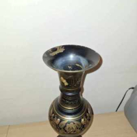 Индийска метална ваза, снимка 3 - Вази - 44865664