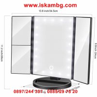Настолно LED огледало с 3 увеличителни огледала код 2236, снимка 5 - Други - 28403772