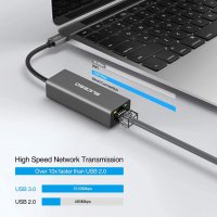 USB 3.0 към Gigabit Ethernet RJ45 Мрежов USB адаптер 10/100/1000Mbps , снимка 3 - Мрежови адаптери - 33358201