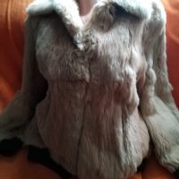 Дамско палтенце от заешки косъм, размер М-Л и подарък-чанта, снимка 3 - Палта, манта - 38133849