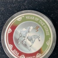 инвестиционно сребро 1 унция година на коня , снимка 2 - Нумизматика и бонистика - 43518560
