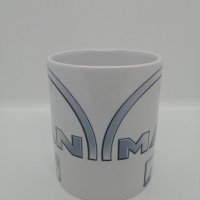 Бяла порцеланова чаша с логото на камиони МАН / MAN, снимка 2 - Чаши - 32607395