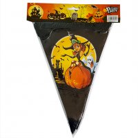 1141 Halloween флагчета парти знаменца хартиен гирлянд Happy Halloween, снимка 3 - Декорация за дома - 26499852
