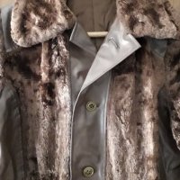 Дамско палто кожух кафяво, снимка 2 - Палта, манта - 26830680