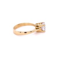 Златен дамски пръстен 3,79гр. размер:55 14кр. проба:585 модел:21885-5, снимка 2 - Пръстени - 44086086