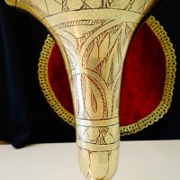Бронзов бокал,рог виночерпец,клетъчен емайл. , снимка 9 - Антикварни и старинни предмети - 36814244