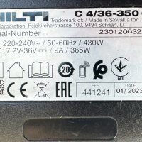 Hilti C 4/36-350 - Бързо зарядно като нов 2023г., снимка 3 - Други инструменти - 42977700