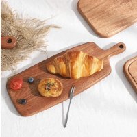 HomeDo Абаносова дървена кухненска дъска за рязане и сервиране, 40x15 см, снимка 1 - Други - 43299712