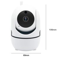 ICSEE Камери за наблюдение, Wifi, 360° Въртене, Full HD, Нощно виждане, Микрофон, Бяла, снимка 5 - Комплекти за видеонаблюдение - 43153402