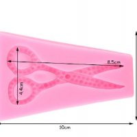 Релефна с камъчета остра Голяма ножица силиконов молд за фондан украса торта декорация шоколад, снимка 2 - Форми - 37565984
