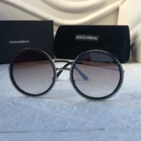 Dolce & Gabbana DG Дамски слънчеви очила кръгли овални, снимка 4 - Слънчеви и диоптрични очила - 38832189