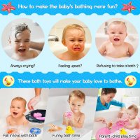 Нов комплект 8 броя бебешки детски играчки за къпане вана басейн баня за бебета деца над 3м+ , снимка 6 - Други - 33619480