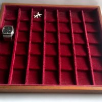 стара табла с велур за часовници ,монети и бижута., снимка 7 - Антикварни и старинни предмети - 43834366