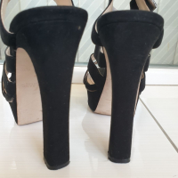 Zara дамски високи сандали номер 37, снимка 8 - Сандали - 36544049