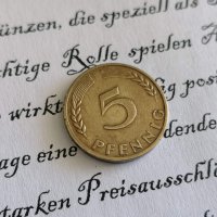 Монета - Германия - 5 пфенига | 1950г.; серия F, снимка 1 - Нумизматика и бонистика - 32325705